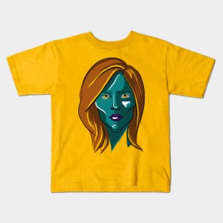 Blue woman Kids T-Shirt